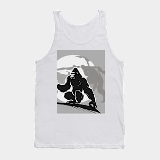 Gorilla Shadow Silhouette Anime Style Collection No. 160 Tank Top